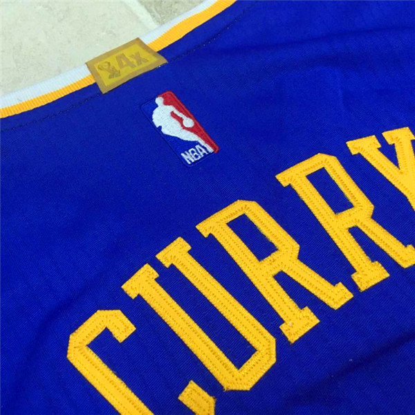 Maillot Authentique Manche Courte Warriors Curry 30 Bleu